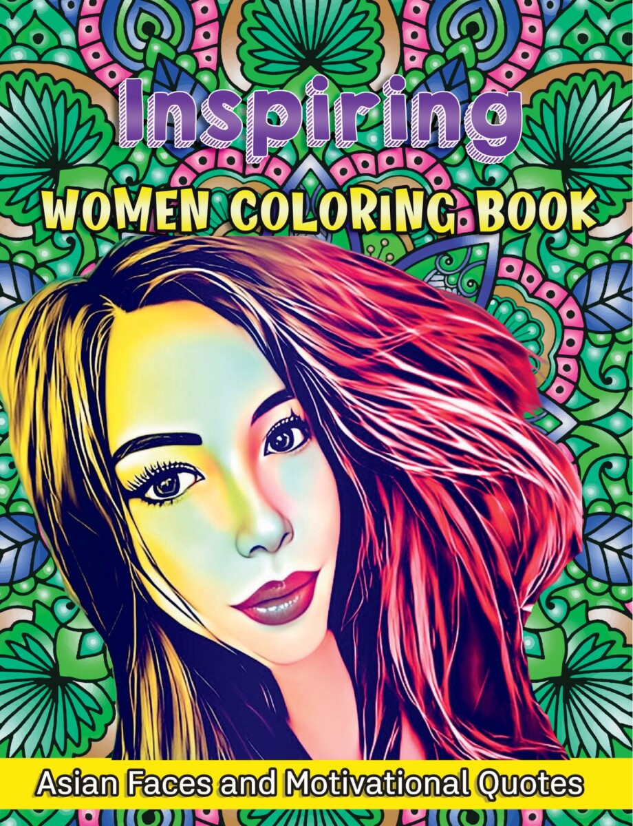 Asian women coloring book.