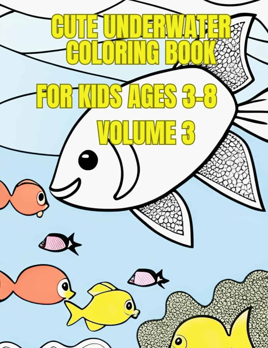 Cute Underwater Coloring Book for Kids Ages 3-8 Volume 3 - DS Inspire