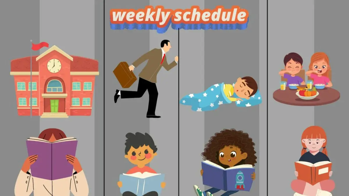 Create a weekly reading schedule in the morning.